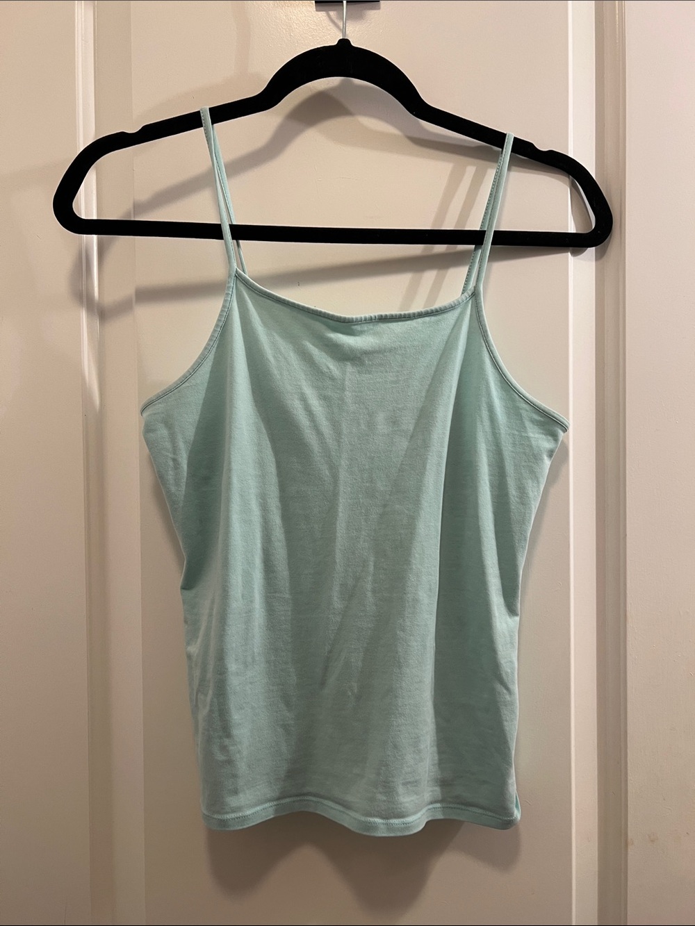Faded Glory Light Aqua Spaghetti Strap Camisole fits more like M/L